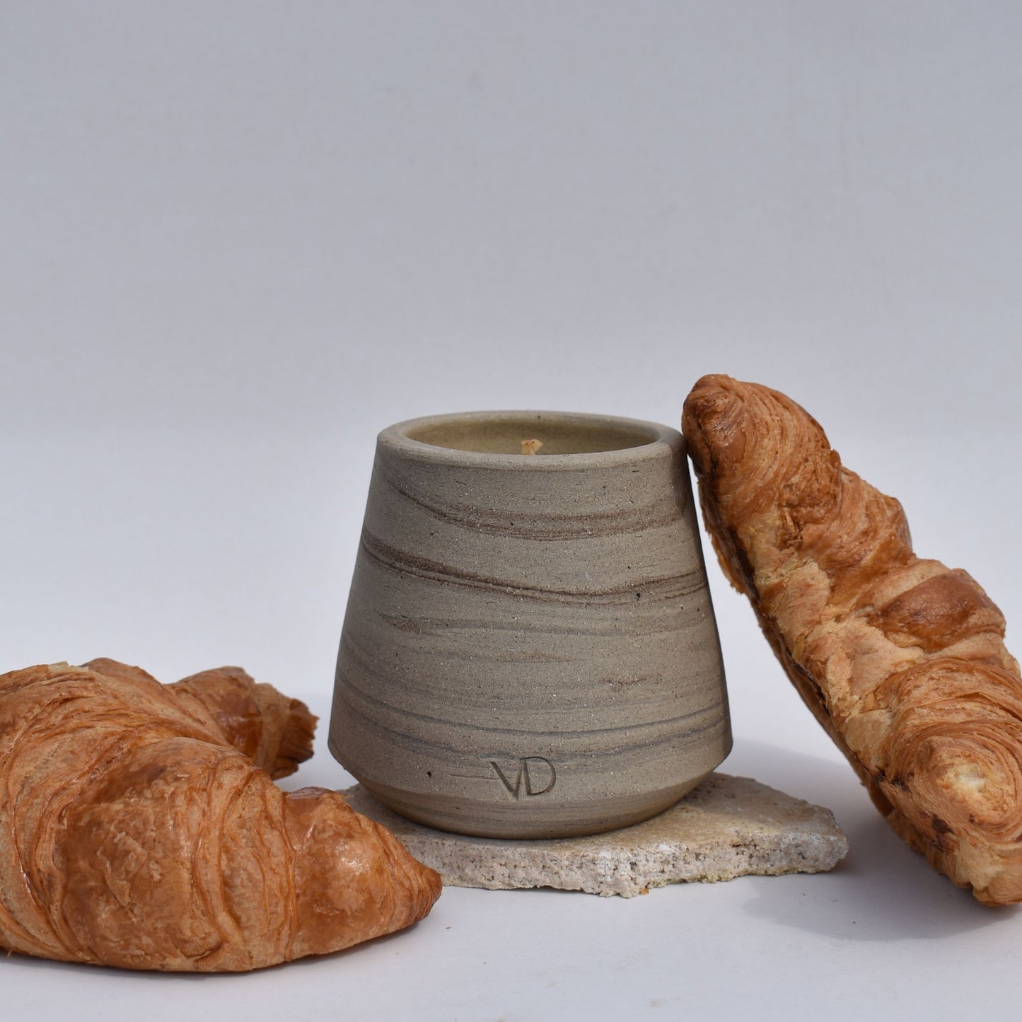 Bougie Fusion d’Argile - Croissant au beurre - Pièce unique
