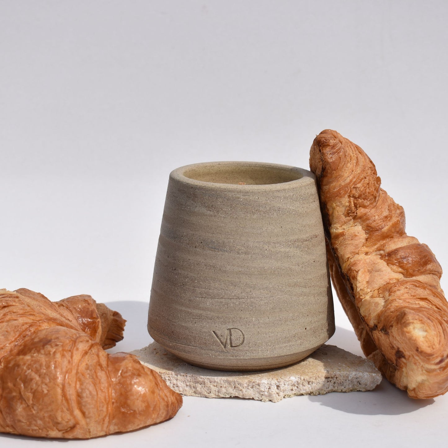 Bougie Fusion d’Argile - Croissant au beurre - Pièce unique