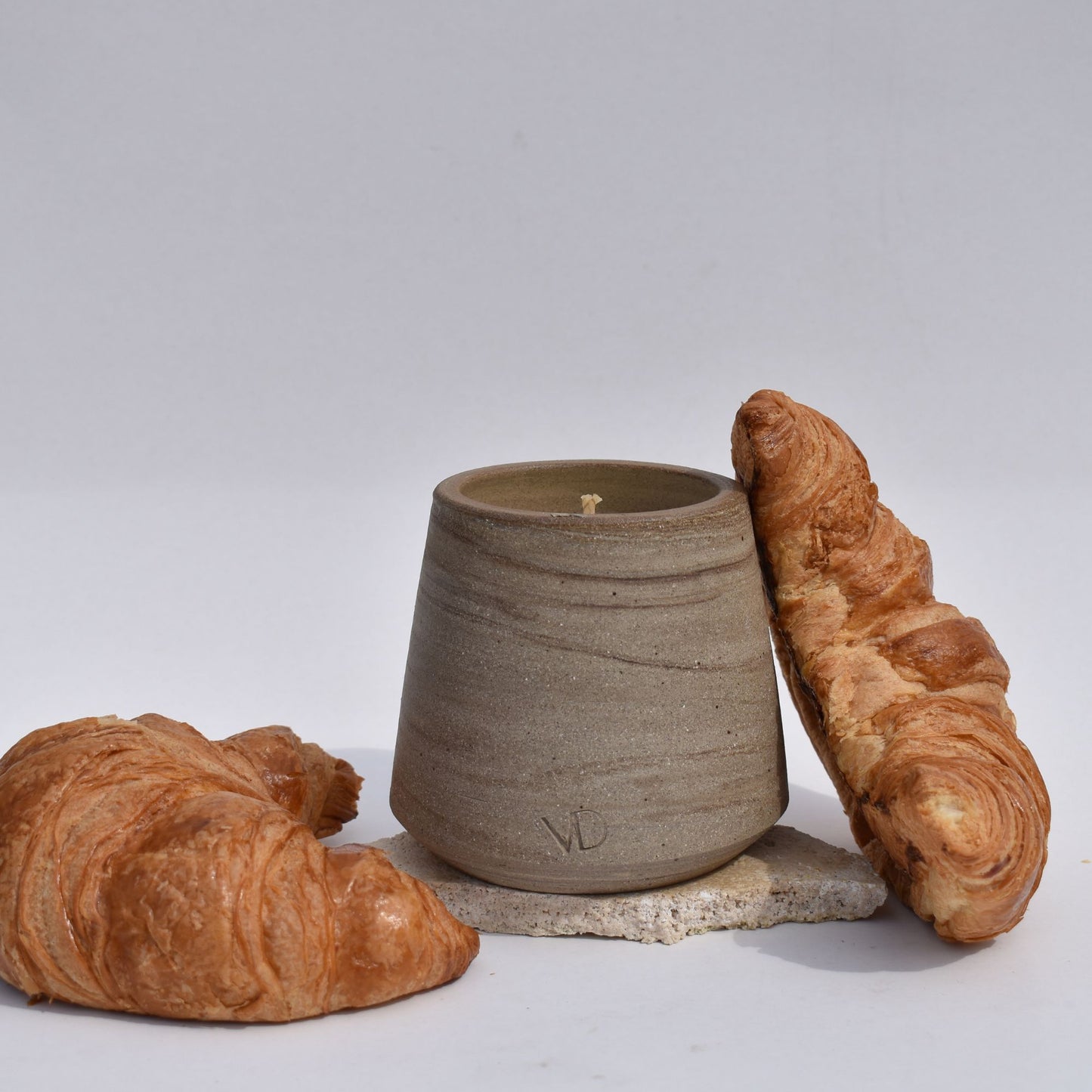 Bougie Fusion d’Argile - Croissant au beurre - Pièce unique