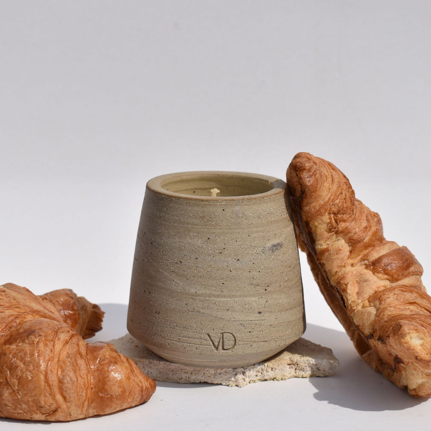 Bougie Fusion d’Argile - Croissant au beurre - Pièce unique